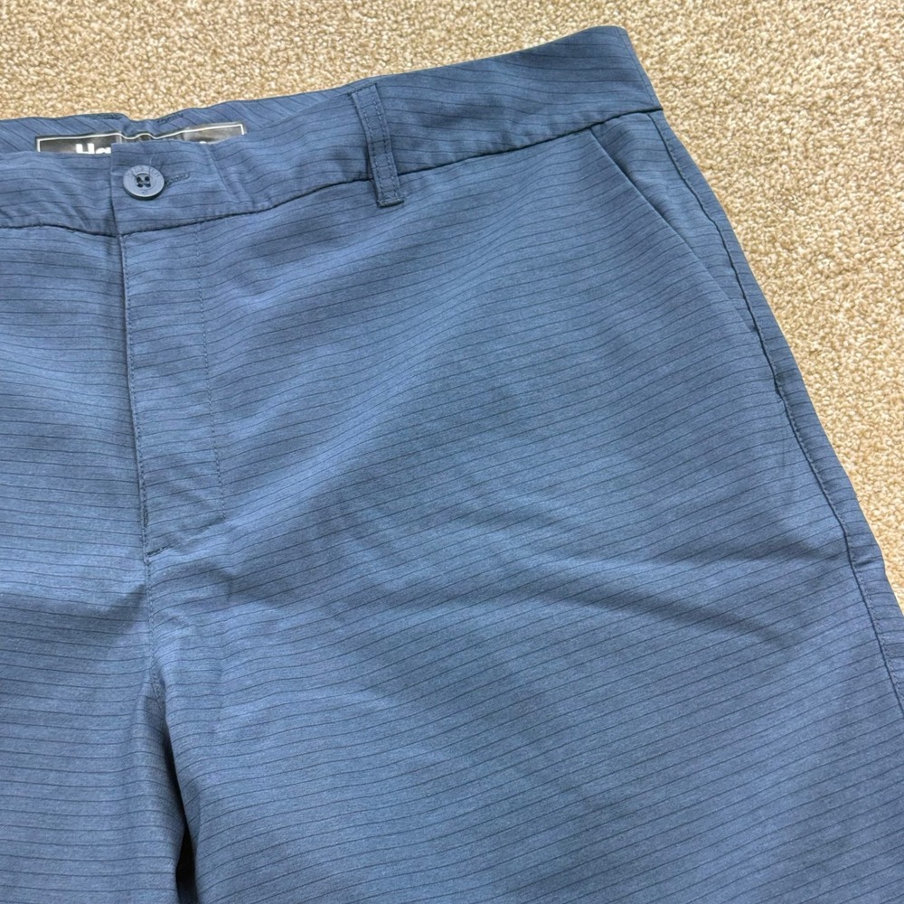 Hang Ten Men's Hybrid Shorts 38 Navy Blue Striped Stretch Board Skater Surf - Picture 2 of 13